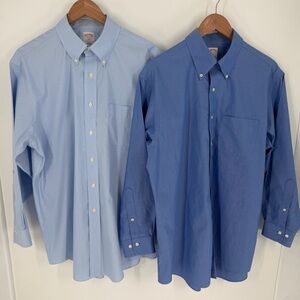 Brooks Brothers Bundle 346 Dress Shirt NonIron Cotton 16.5/34 (L) Classic Preppy
